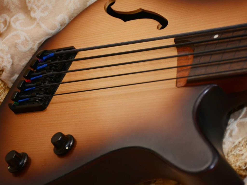semi hollow bass guitar